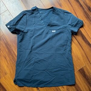 Figs Catarina One Pocket Scrub Top XS Dark Harbor